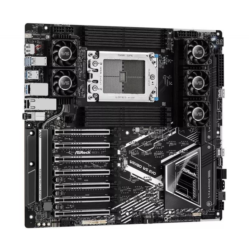 ASRock WRX90 WS EVO motherboard AMD WRX90 Socket sTR5 EEB