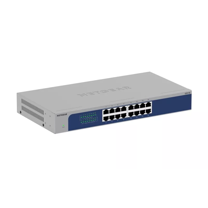 NETGEAR GS516-300EUS network switch Unmanaged Gigabit Ethernet (10/100/1000) Grey