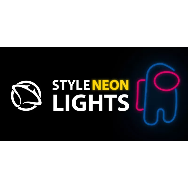Decorative neon-style LED light MANTA SNL27BLT Style Neon Lights ASTRONAUT, plug-in tabletop wall LED accent