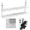 Under-desk cable organizer MACLEAN MC-102W — steel under-desk mount, adjustable length, fits 0.5–5 cm desks, load 5 kg, white