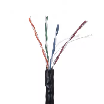 Networking cable LANBERG LCU6-10CC-0305-BK U/UTP Cat6 305 m, 23 AWG, CCA, 250 MHz, black