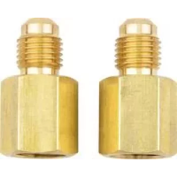 Adapter testo 0554 3113 for refrigerant hoses — 1/4 inch to 5/16 inch SAE and 7/16 inch to 1/2 inch UNF