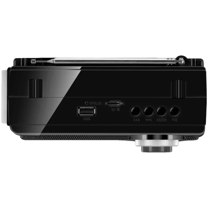 Speaker SVEN SRP-155, black (3W, Bluetooth, FM/AM/SW, USB, microSD, flashlight, battery)