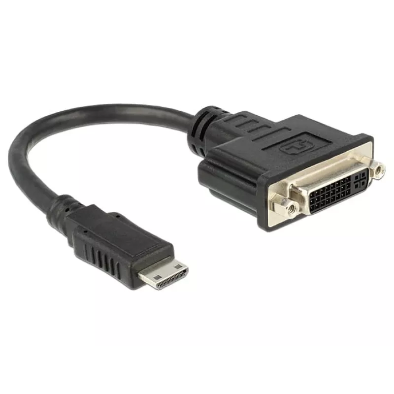 Video Cable Adapter DeLOCK 65564 0.2m HDMI Type C DVI-D Black