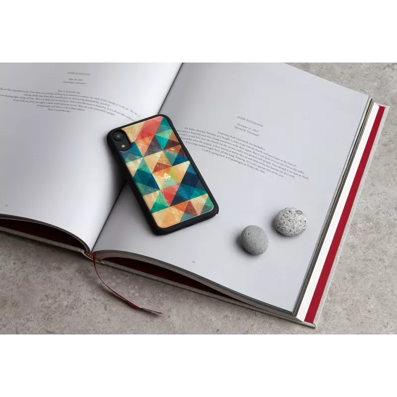 Smartphone case iKins for iPhone XR — Mosaic Black protective cover