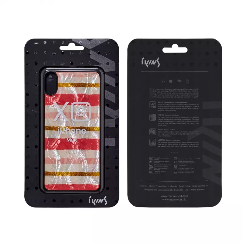 Phone case iKins for iPhone XS Max — black, short cake design