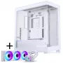 PHANTEKS NV-Serie NV5 MK2 ATX-Enclosure, Tempered Glass, DRGB - Matte White + Glacier One 360M25 Gen2 DRGB AiO Liquid Cooling - 360mm