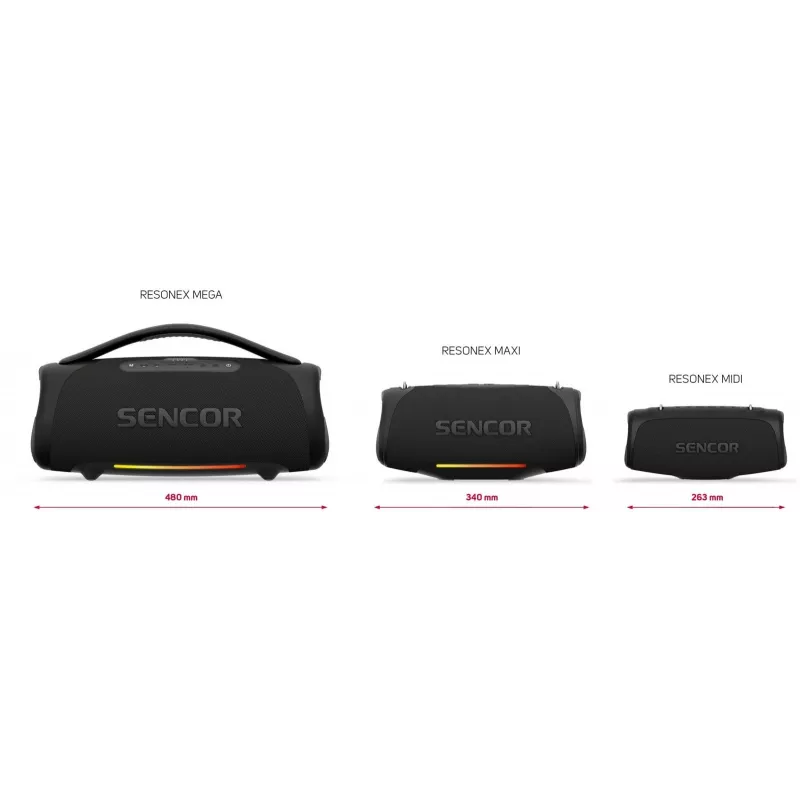Portable speaker SENCOR RESONEXMAXI, 100 W, IPX7 waterproof, 10,000 mAh battery, Bluetooth 5.3, USB-C charging