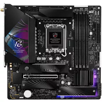 Motherboard ASRock Phantom Gaming Z890M Riptide WiFi — Intel Z890, LGA1851, microATX, DDR5, 4x DIMM, 256GB, Wi‑Fi 6E, 2.5Gb LAN
