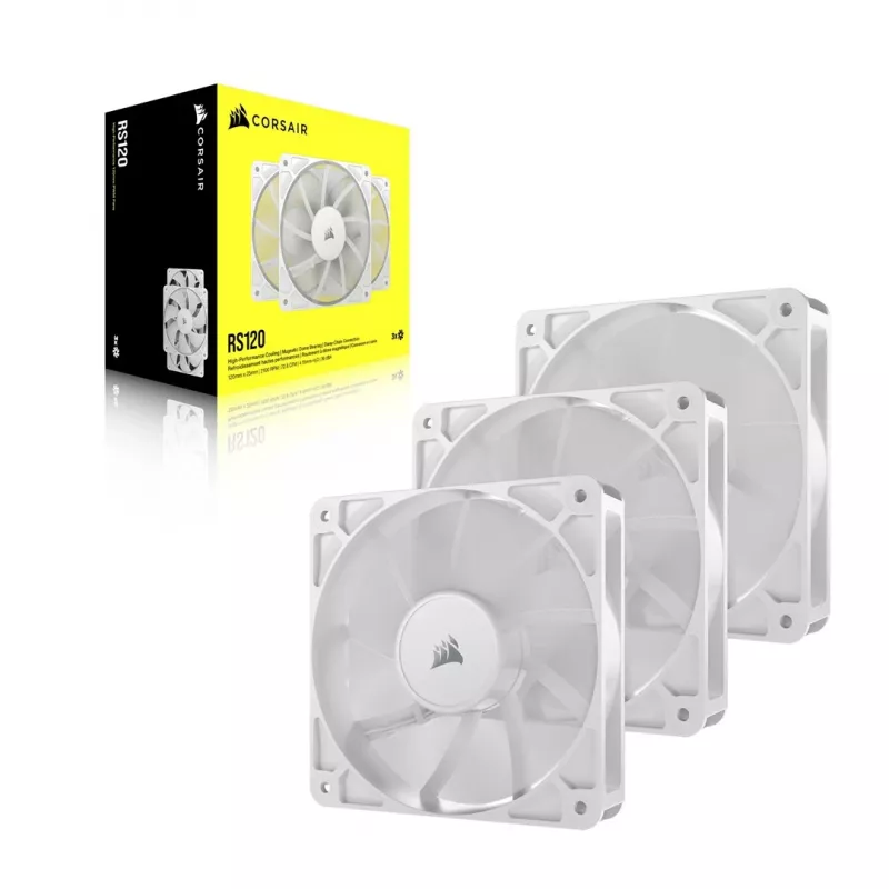 Fan Corsair RS120 12 cm White 420-2100 RPM 0.2-4.15 mmH2O