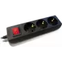 Power Extension Cord e+p E 46 1.5m 3 AC Outlets Black
