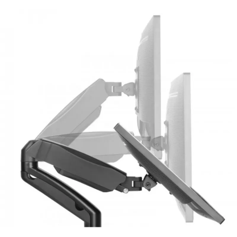 Monitor Arm up up Economical Interactive Counterbalance Dual Monitor Arm Matte Black VESA 75x75/100x100