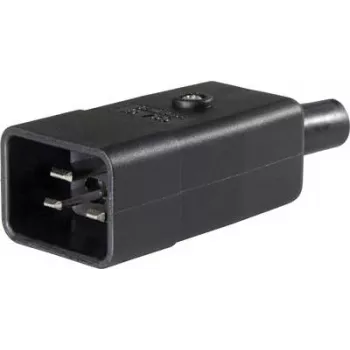 as - Schwabe IEC Appliance Connector Plug, straight Total Poles: 3 10 A Black 62084 1 pc(s) (62084)