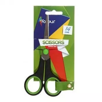 Scissors FORPUS FO60605 14 cm, rubberized handles, stainless steel blades