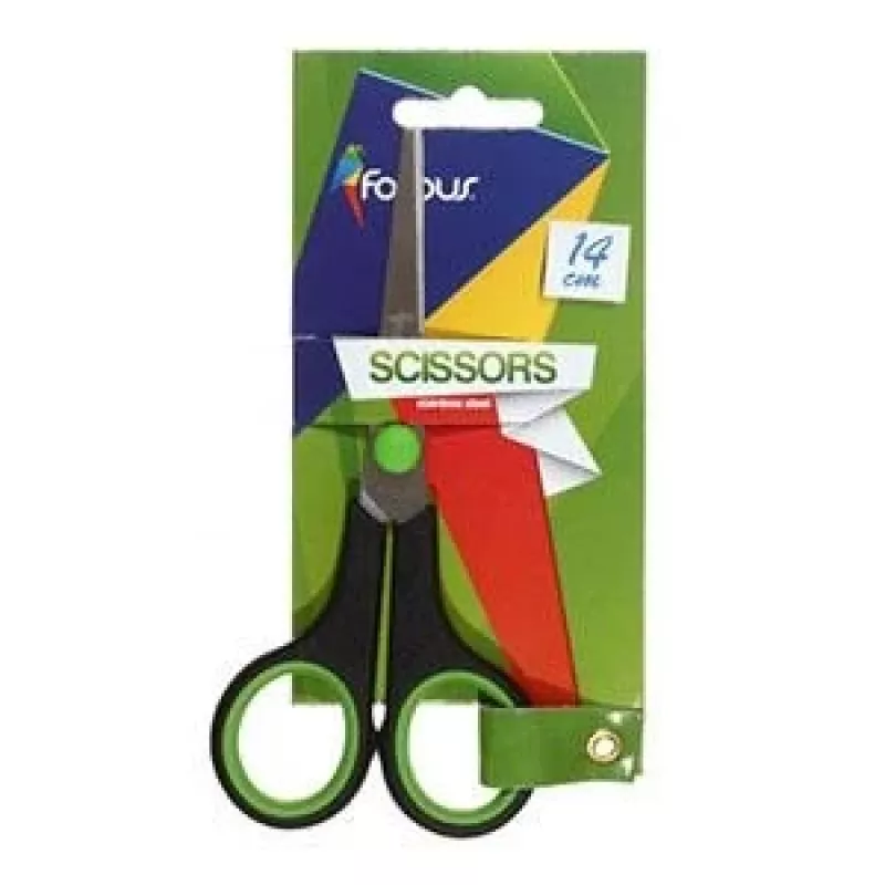 Scissors FORPUS FO60605 14 cm, rubberized handles, stainless steel blades