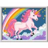 Paint-by-numbers kit Ravensburger CreArt Pink Unicorn painting