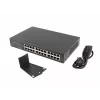 Unmanaged switch LANBERG RSGE-24 — 24× Gigabit Ethernet 1U, rack-mountable, black