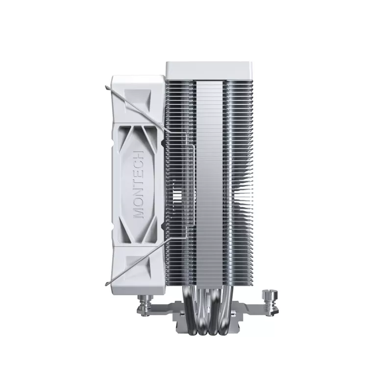 CPU air cooler Montech NX400, 120 mm fans, White, dimensions 156×74×120 mm, TDP 270 W