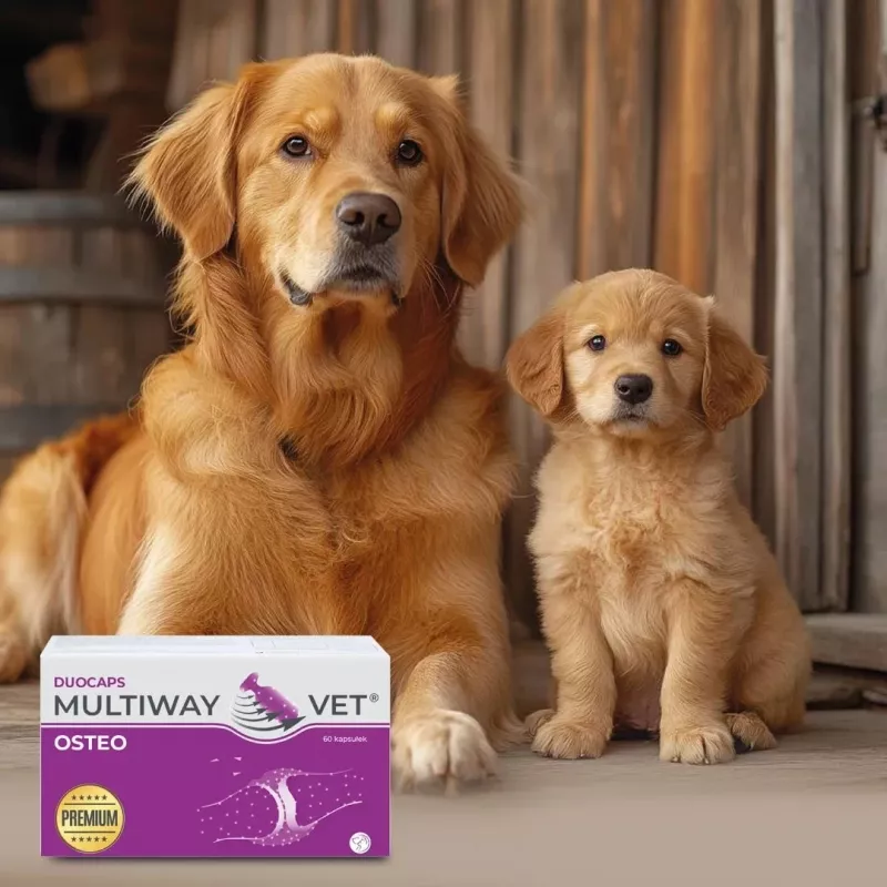 Softgel capsules JM Sante Multiway Vet Duocaps Osteo — joint support for adult dogs and cats, 150 g package