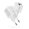 Wall charger everActive SC-330Q with 1x USB-A and 1x USB-C ports, 20W, white