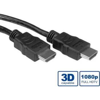 VALUE - Video-/Audio-/Network Cable - HDMI - HDMI, 19-pin (M) - HDMI, 19-pin (M) - 1 m - Shielded - Black (11.99.5731)
