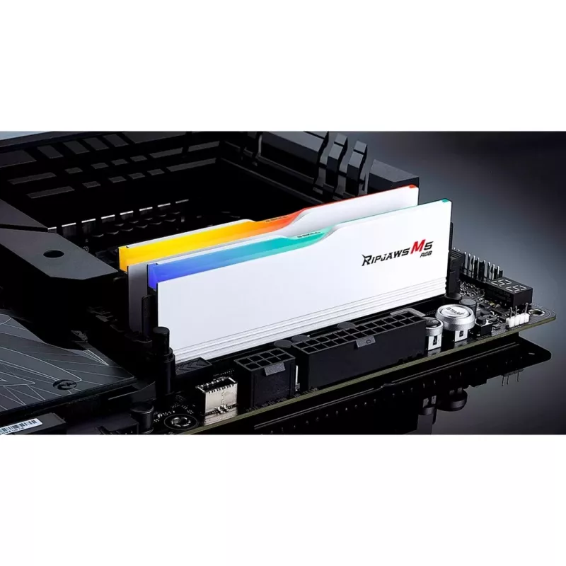 DIMM 32 GB DDR5-6000, Arbeitsspeicher weiß, F5-6000J2836G16GX2-RM5RW, Ripjaws M5 RGB, INTEL XMP