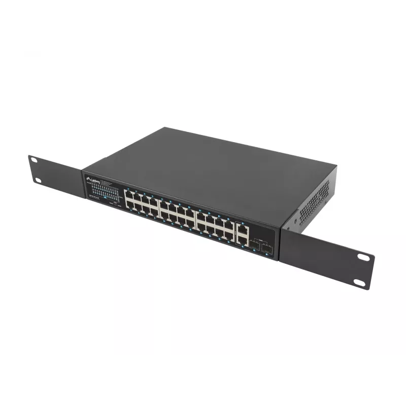 Unmanaged Switch Lanberg RSGE-24P-2GE-2S-250 24 Ports Rack Mounting