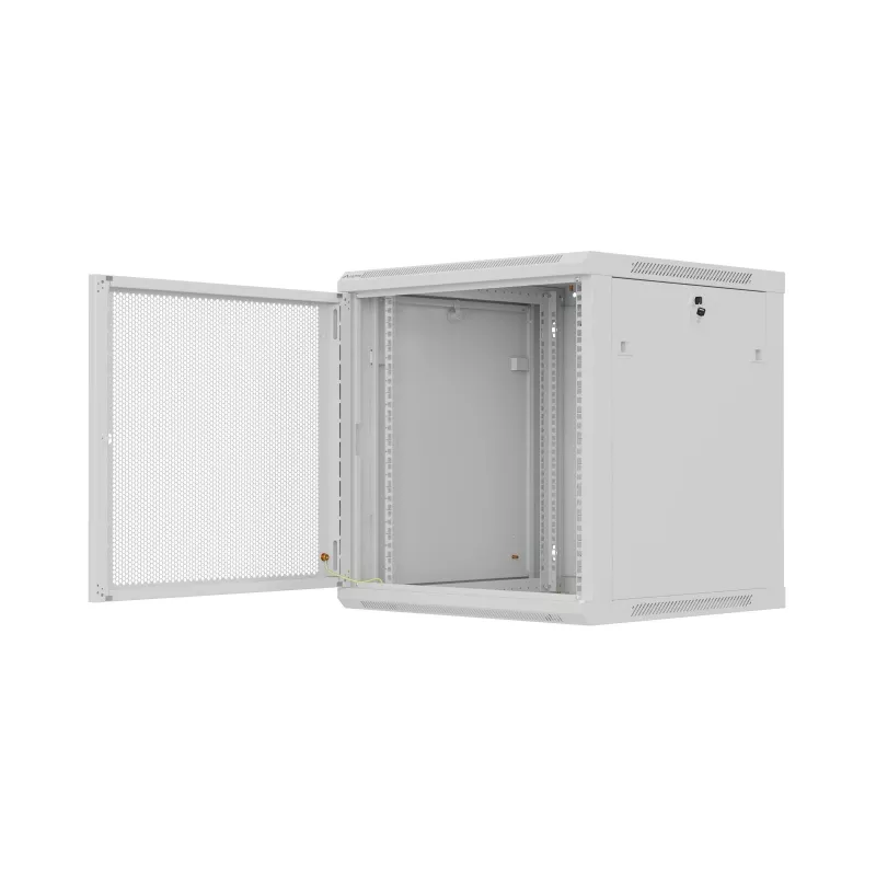 Lanberg WF01-6612-23S Wall-Mounted Rack Cabinet 19 inch 12U 600x600 Grey with Perforated Door