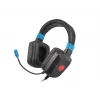 Wired gaming headset Fury NFU-1584 with boom microphone, circumaural, 98 dB, 15–25000 Hz, 2 m cable, USB and 3.5 mm, blue