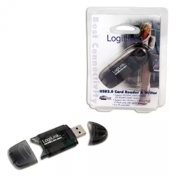 Card reader LOGILINK CR0007 USB 2.0 for SD/MMC, black, up to 480 Mbit/s