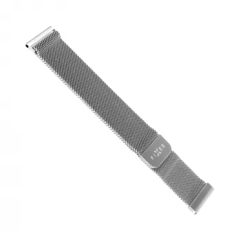 Watch mesh strap FIXED FIXMEST-20MM-SL — 20 mm silver quick-release metal band