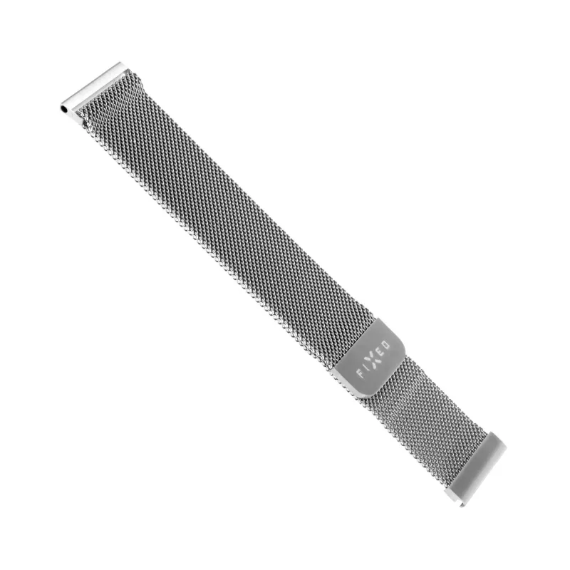 Watch mesh strap FIXED FIXMEST-20MM-SL — 20 mm silver quick-release metal band