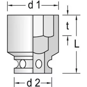 Impact Socket Gedore 6282470 Weight 339 g