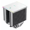 Air cooler DeepCool AK620 Digital SE White — dual 120 mm fans, 6 heat pipes, PWM, LGA 1700 support, built-in display
