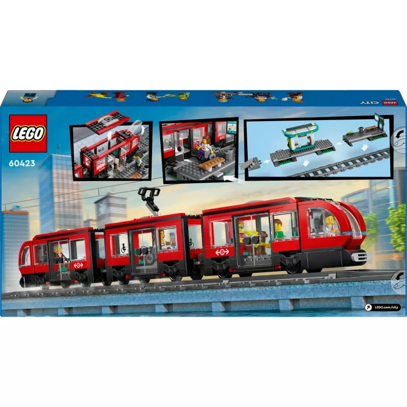 LEGO City city tram and station role play building set for children with toy Tram gift for boys and girls from 7 years who love vehicles