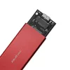 SSD enclosure QOLTEC 51831 USB 3.0 for M.2 SATA drives up to 2TB, red, supports 30 mm length, up to 4 drives
