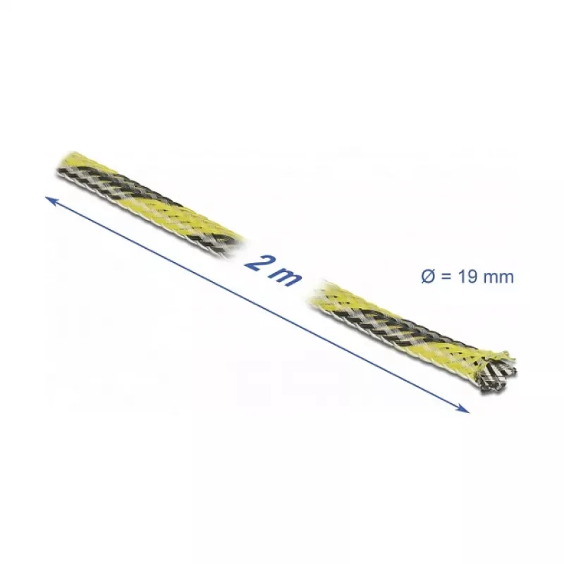 Cable Sleeve DeLOCK 20742 Black Yellow