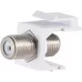 S/CONN keystone module ShiverPeaks 08-10071-5 Flat Silver White F connector
