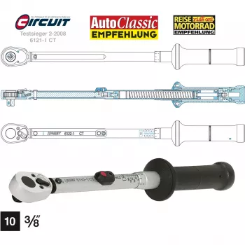HAZET 6110-1CT - Click Torque Wrench - Kg-m - Mechanisch - 1/4 inch - 6.3 mm - 5 - 60 Nm