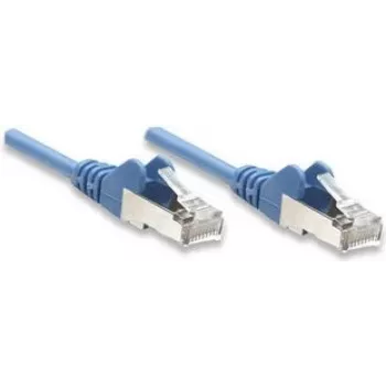 Intellinet Network Patch Cable, Cat5e, 15m, Blue, CCA, SF/UTP, PVC, RJ45, Gold Plated Contacts, Snagless, Booted, Lifetime Warranty