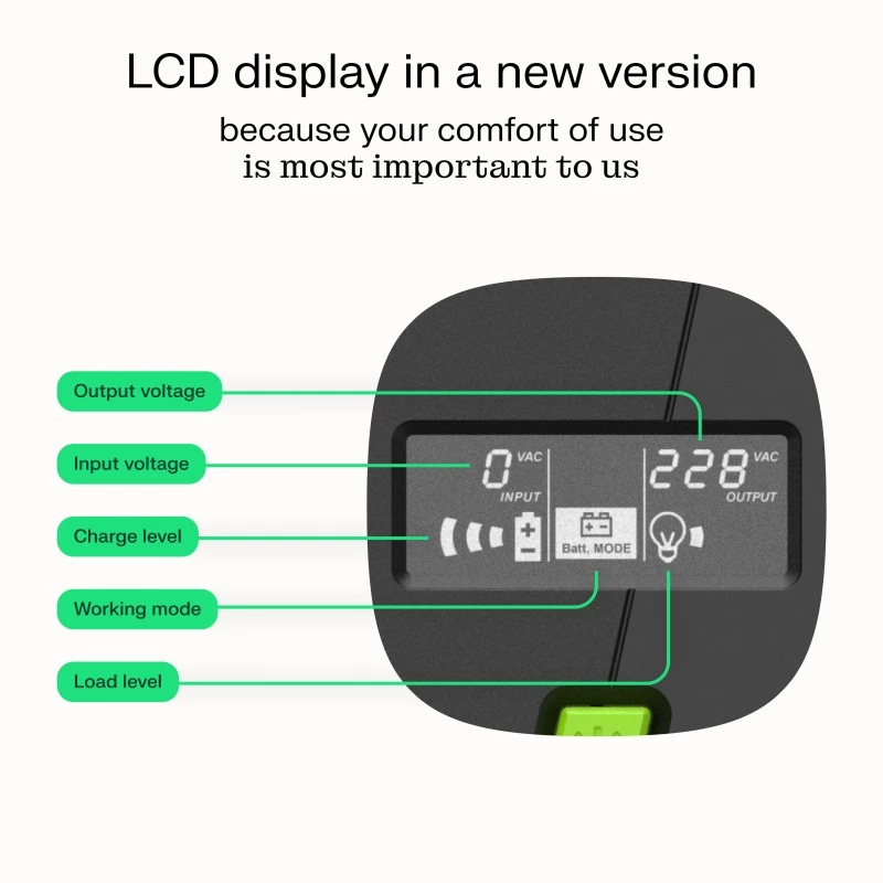 Green Cell UPSLP700 uninterruptible power supply (UPS) Line-Interactive 1 kVA 700 W 4 AC outlet(s)