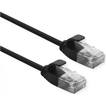 ROLINE 21.15.3950 Network Cable Black 0,15 m Cat6a U/UTP (UTP) (21.15.3950)