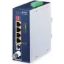 Network transmitter & receiver PLANET IVC-234GPT — 4-Port 1G Ethernet PoE to VDSL2 extender, Aluminium/Blue