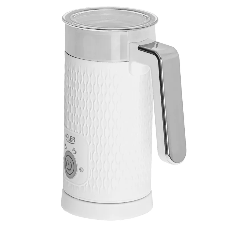 Automatic milk frother Adler AD 4494 Metallic White — 130 ml froth, 300 ml warming, 500 W