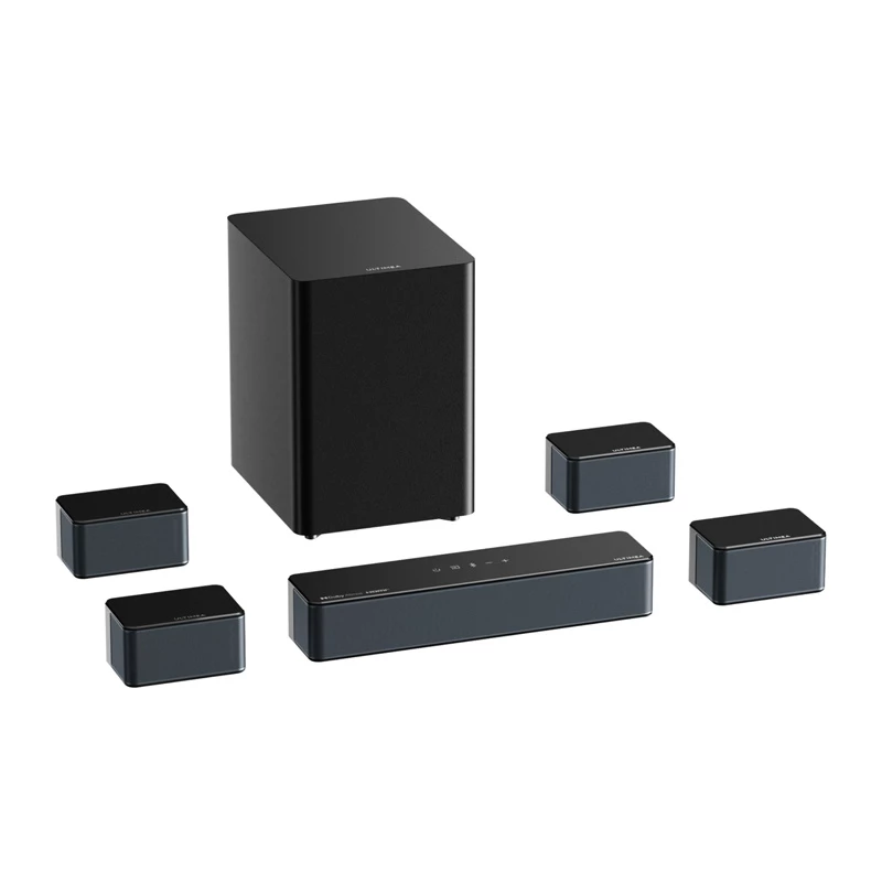 Speakers Ultimea Poseidon D80 Black 7.1 channels, 8 speakers, wired & wireless, active subwoofer