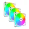 MONTECH RX120 PRO White 120mm ARGB Reverse Blade 3-Pack