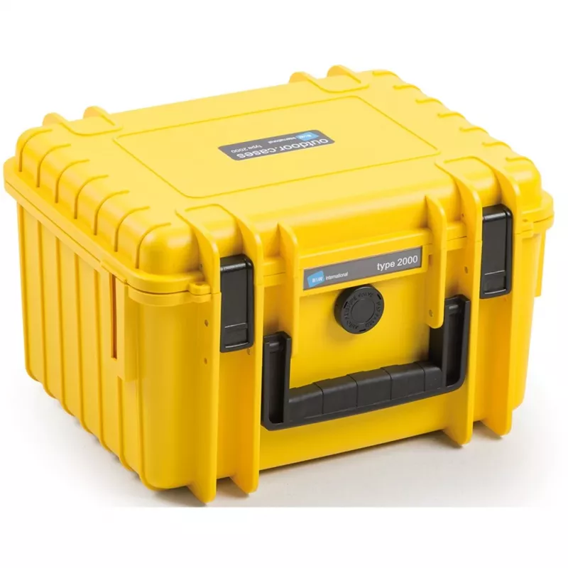 B&W Cases type 2000 Yellow Polypropylene Dust Shock Splash Resistant