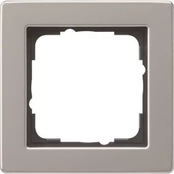 Cover frame for switch, Gira E2 stainless steel, 1-gang (model 21133)