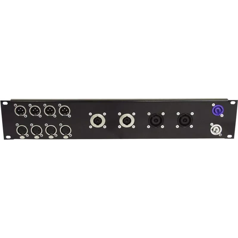 Rack Front Panel Omnitronic Z-19 — 8× Speakon D-Type, 4× NL8, 2U