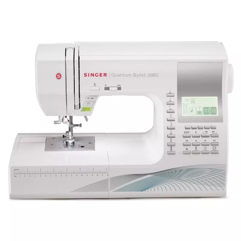 Sewing machine SINGER Quantum Stylist 9960 — 600 stitch patterns, 13 one-step buttonhole styles, free arm